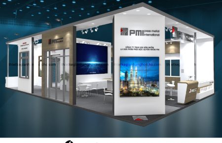 THIẾT KẾ THI CÔNG GIAN HÀNG SÀI GÒN NHÔM –  triển lãm VIETBUILD